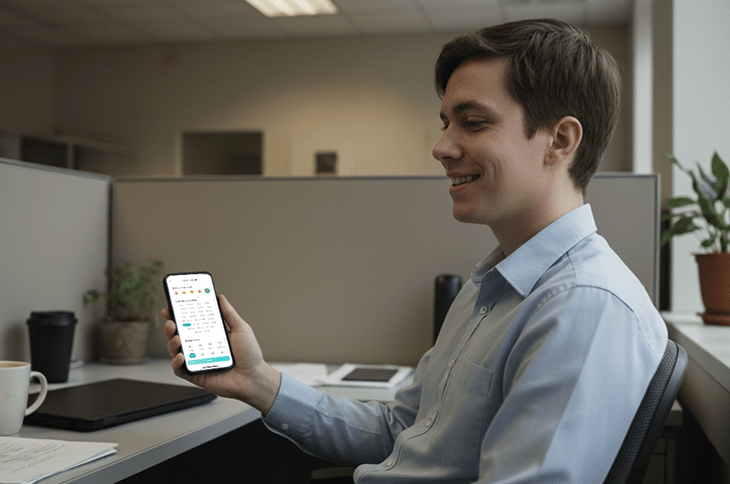 side-view-anxious-man-working