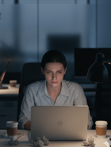 side-view-anxious-man-working