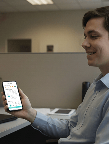 side-view-anxious-man-working